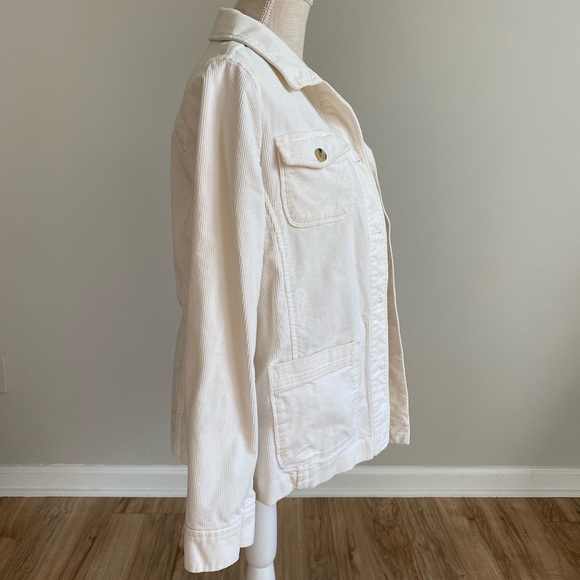 Talbots Cream Button-Up Jacket - Picture 6 of 10